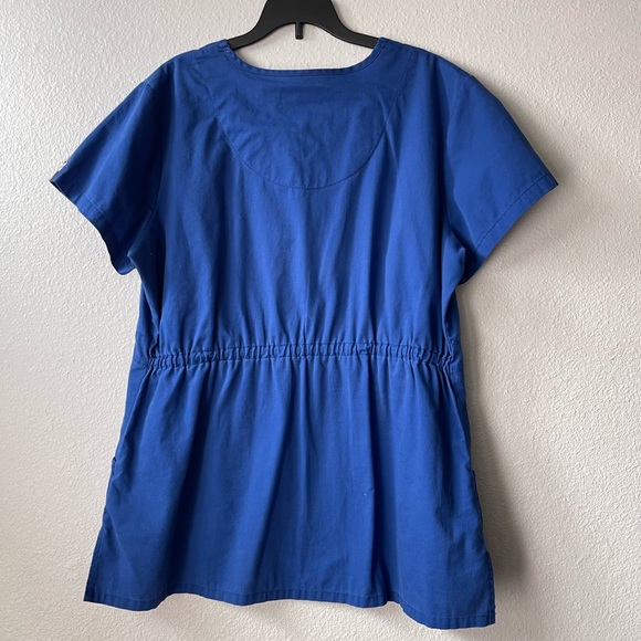 Koi Scrub Top lot (2) royal blue and teal sz. L - Picture 7 of 7